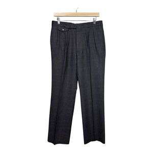 John Alexander Wool Pleated Front Pants Men's  brown Preppy USA